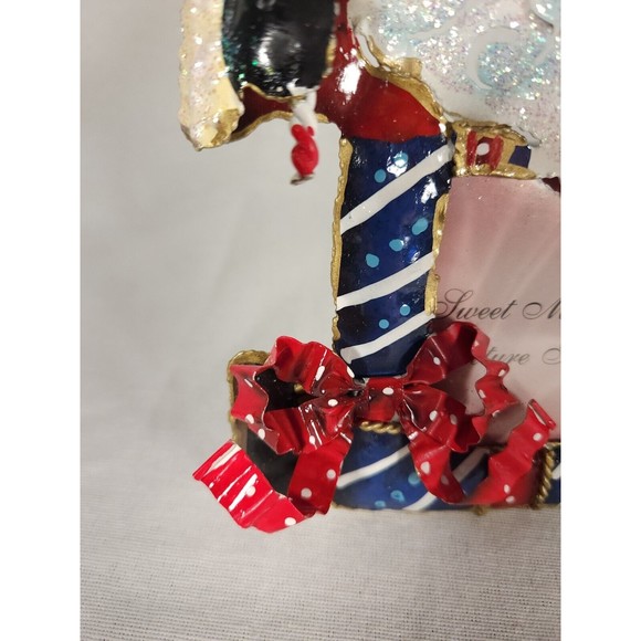 Christmas glitter Santa Metal Photo Frame for small or wallet photo 2.5x2.5 - Picture 7 of 12